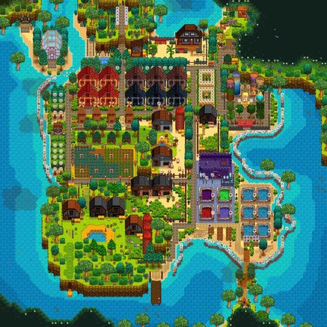 Ocean Farm Stardew, Beach Farm Stardew Valley Ideas, Stardew Valley Ocean Farm, Stardew Beach Farm Ideas, Stardew Valley Ocean Farm Layout, Stardew Valley Farm Layout Beach Aesthetic, Beach Stardew Valley Layout, Stardew Valley Beach Farm Layout Ideas, Stardew Valley Beach Farm Design