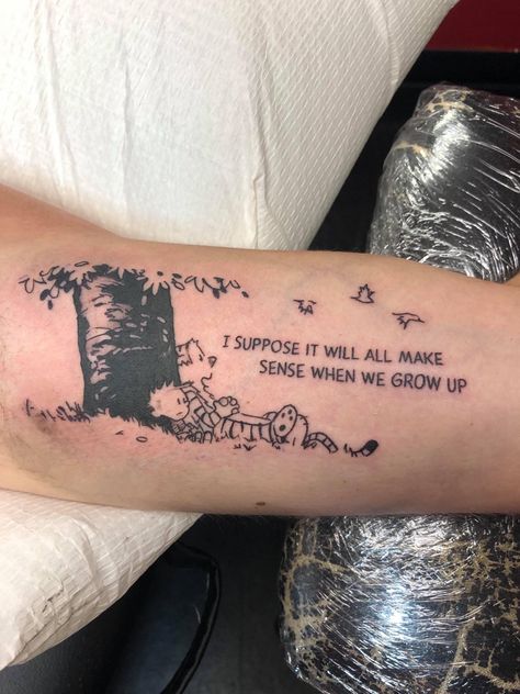 Calvin And Hobbes Tattoo, Flames Tattoo, Flame Tattoos, Calvin And Hobbes, Tattoo Inspo, Tattoo Art, Jesus Fish Tattoo, Tattoo Quotes, Tatting