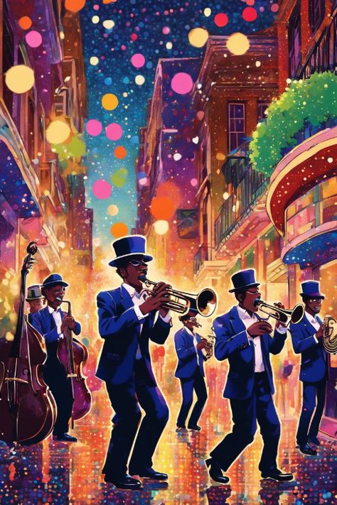 New Orleans Jazz Check more: https://paintlyx.com/new-orleans-jazz/ New Orleans Music Aesthetic, Jazz Fest New Orleans, New Orleans Jazz Aesthetic, Jazz New Orleans, New Orleans Music, New Orleans Jazz, Blues Festival, Jazz Fest, Jazz Blues