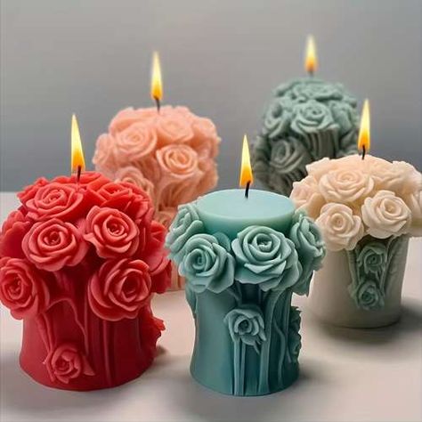 Pillar Candle Molds, Tree Candles, Săpunuri Handmade, Animal Candles, Diy Scent, Candle Molds Diy, Handmade Bouquets, Diy Aromatherapy, Silicone Candle Molds