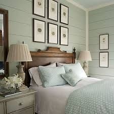 Antique Jade - Benjamin Moore High Baseboards, Lake Cottage Decor, Simple Crown, Painted Wood Walls, Eclectic Cottage, Bedroom Wall Paint, Cottage Bedroom, Bedroom Paint Colors, Dreamy Bedrooms