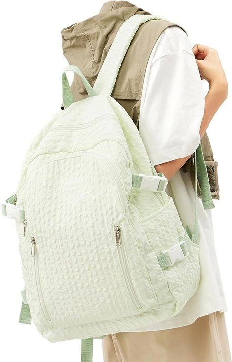 Amazon.com | weradar Aesthetic College Backpack For Women Lightweight High School Bag Small 15.6 Inch Laptop Travel Backpacks Kawaii Middle Bookbag For Teens Girls(Mint Green) | Kids' Backpacks Aesthetic College Bags, Backpack Aesthetic, High School Bags, Aesthetic College, Aesthetic Backpack, Travel Backpacks, Laptop Travel, Backpack For Women, College Girl