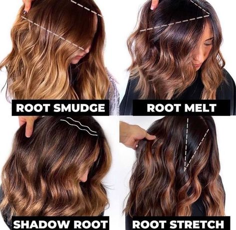 Shadow Root Ombre, Shadow Root On Brown Hair, Light Copper Hair With Shadow Root, Root Melt On Short Hair, Drop Root Brunette, Root Tap Vs Shadow Root, Root Melt Brunette To Copper, Brown To Copper Color Melt, Brown Root Smudge Red Hair