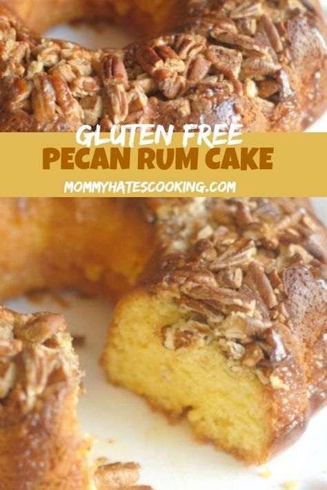 Gluten Free Recipes Using Cake Mixes, Gluten Free Rum Cake Recipe, Gluten Free Rum Cake, Gluten Free Yellow Cake Recipe, Pecan Rum Cake, Cake Mix Brownies Recipe, Gluten Free Yellow Cake Mix, Gluten Free Yellow Cake, Gluten Free Pecan