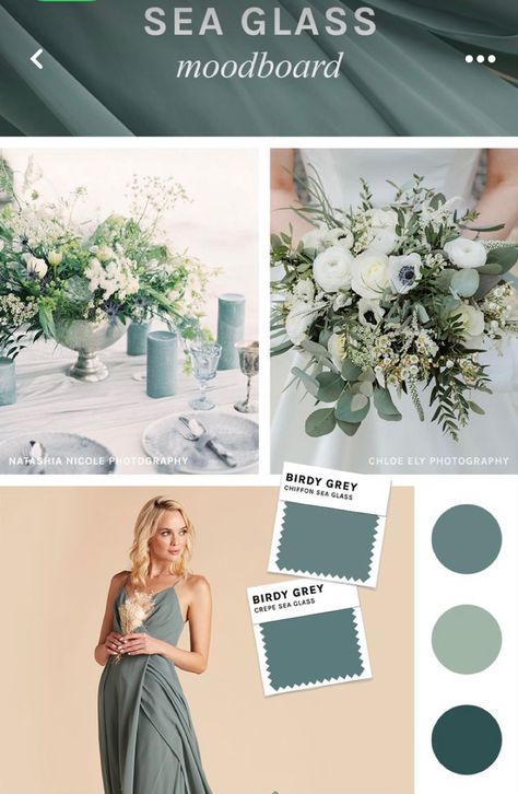 June Wedding Colors, Grey Wedding Theme, Sea Glass Wedding, Navy Wedding Colors, Teal Wedding Colors, Wedding Theme Color Schemes, Blue Green Wedding, Spring Wedding Color Palette, Wedding Color Pallet