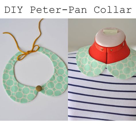 my sparkle: Removable Peter Pan Collar DIY Peter Pan Collars Diy, Collars Diy, Peter Pan Collars, Crochet Collar, Collar Pattern, Top Drawer, Sewing Accessories, Pan Collar, Diy Projects To Try