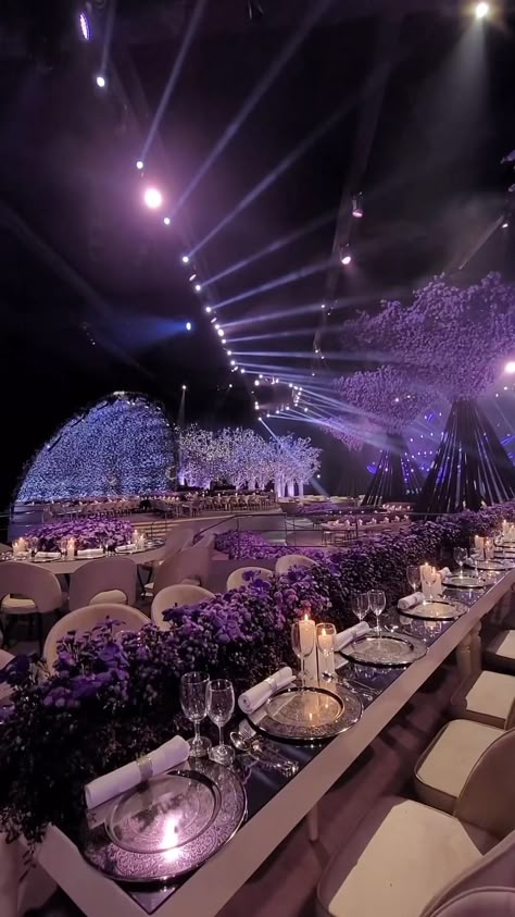 Rich Wedding Decorations, Diy Venue Decor, Private Wedding Reception, Inside Wedding Venue Ideas, After Party Decorations Wedding Ideas, Unique Debut Theme Ideas, Big Wedding Decor, Holographic Wedding Decor, Debut Themes Ideas