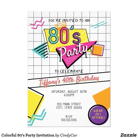 80s Party Ideas, 80s Prom Party, 80s Birthday Party, 80's Prom, 30th Birthday Ideas For Women, 80s Birthday Parties, 80s Birthday, 80's Theme, My 40th Birthday