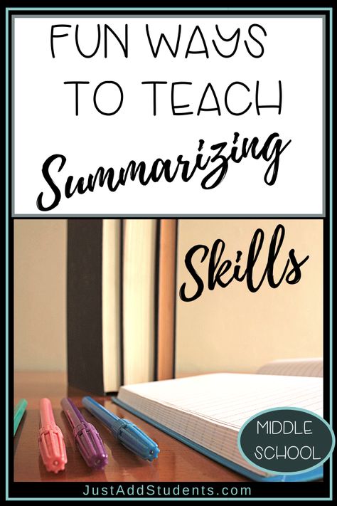 Teaching Summarizing, Teaching Summary, Teaching Middle School English, High School Reading, Summary Writing, 6th Grade Reading, Homeschool Writing, Middle School Writing, Middle School Reading