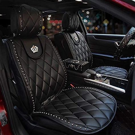 Leather Car Seat Covers, Leather Car Seats, Car Seat Cover Sets, Car Seat Cushion, Fancy Cars, Low Carbon, Seat Design, Car Seat Cover, Black Car