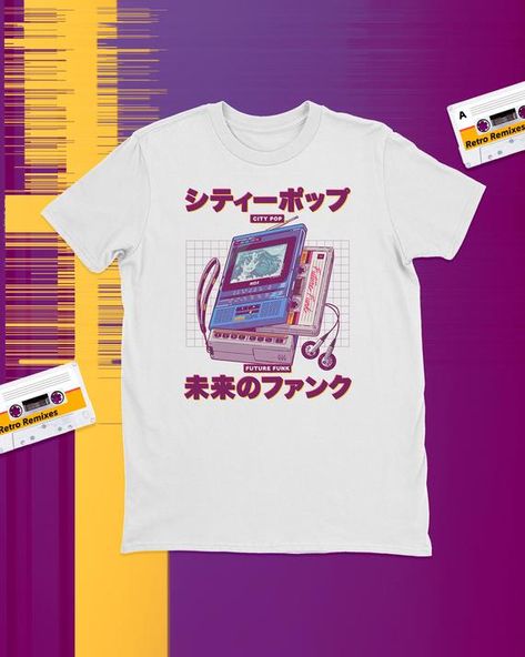 Future Funk Aesthetic, Japanese City Pop Aesthetic, Funk Aesthetic, City Pop Aesthetic, Anime Mashup, Japanese City Pop, Vaporwave Shirt, Retro Vaporwave, Japanese City