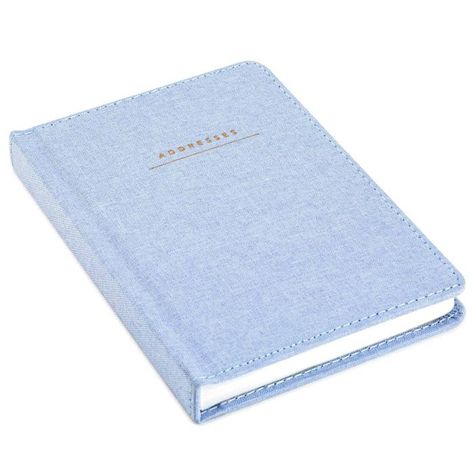 A chambray address book to have a handwritten backup of all the vital info for the important people in your life. Bullet Journal Starter Kit, Accordion Folder, Foil Embossing, Address Books, Password Books, Password Keeper, Dry Erase Calendar, File Organiser, Emergency Contact