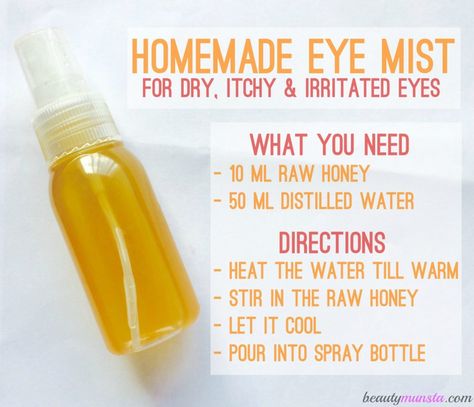 Homemade Eye Spray for Itchy & Irritated Eyes Natural Beauty Hacks, Drawing Salve, Dry Eyes Causes, Swollen Eyes, Salve Recipes, Irritated Eye, Allergy Remedies, Eye Infections, Itchy Eyes