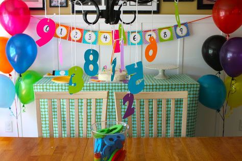 Number Themed Birthday Party - welcometothemousehouse.com Numbers Birthday Party, Alphabet Birthday Parties, Secret Agent Party, Alphabet Birthday, Mouse House, Themed Birthday Party, 3rd Birthday Parties, House Number, Alphabet And Numbers