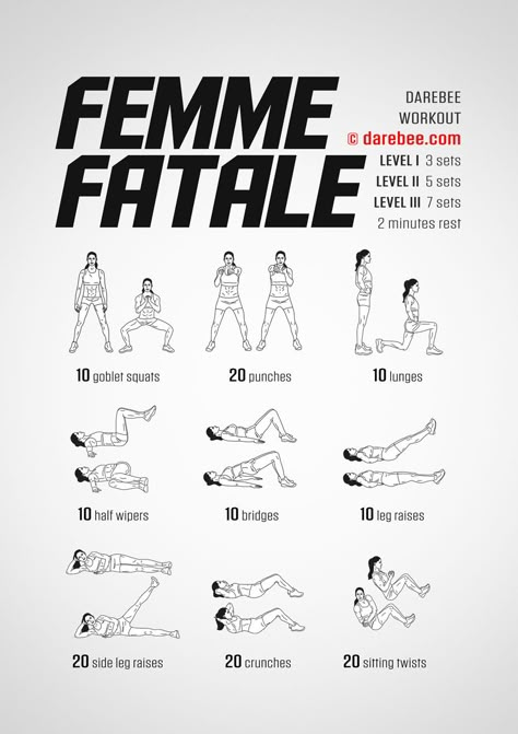 Femme Fatale Workout Darebee Workout, Superhero Workout, Trening Fitness, Ab Workout At Home, At Home Workout Plan, Free Workouts, Fitness Yoga, Pilates Workout, Leg Workout