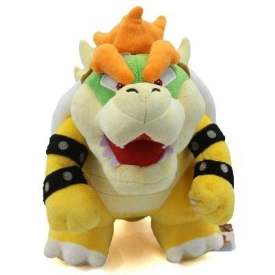 Calling all Nintendo fans! Add this limited edition Bowser plush to your collection! Bowser is also known as King of the Koopa and the main enemy in the Mario Bros series. Seen with his iconic spikey green shell and fire breathing power. Bowser is always up to no good, kidnapping Princess Peach and trying to take over the Mushroom Kingdom. Super Mario Daisy, Bowser Plush, Mario Daisy, Goth Apartment, Nintendo Plush, Super Mario Luigi, Super Mario Plush, Nintendo Store, Super Mario Games