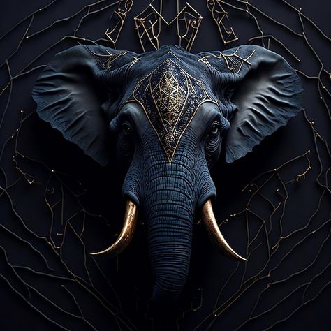 Elephant Backdrop, Elephant Head Tattoo, Elephant World, Messi Wallpapers, Geometric Elephant, Elephant Wallpaper, Elephant Images, Elephant Tattoo Design, Album Layout