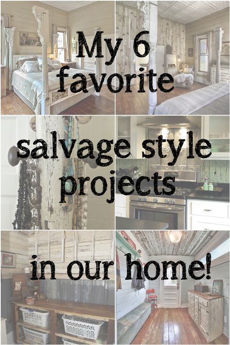 My 6 favorite salvage style projects in our home Decorating With Architectural Salvage, Salvage Projects, Salvaged Decor, Thrifty Diy, Farmhouse Paint Colors, Farmhouse Kitchen Tables, Farmhouse Kitchen Island, Canned Dog Food, Living Vintage