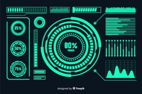 Futuristic Hologram, Hud Elements, Cyberpunk Tech, Futuristic Tech, Photoshop Images, Door Murals, Title Design, Futuristic Technology, Futuristic Design