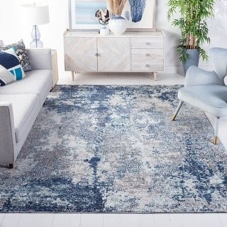 SAFAVIEH Aston Fedra Modern Abstract Rug - Bed Bath & Beyond - 31270138 Eclectic Area Rug, Contemporary Living Spaces, Blue Living Room, Living Room Grey, Abstract Rug, Nebraska Furniture Mart, Contemporary Area Rugs, Blue Abstract, Grey Rugs