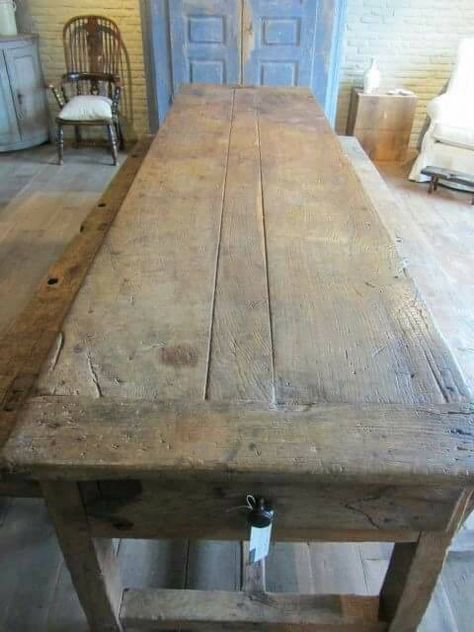 Cowboy Kitchen, Green Cupboard, Kitchen Bars, Wood Mill, Rustic Farmhouse Table, Farmhouse Kitchen Tables, Painted Cottage, Wood Tables, Picnic Tables