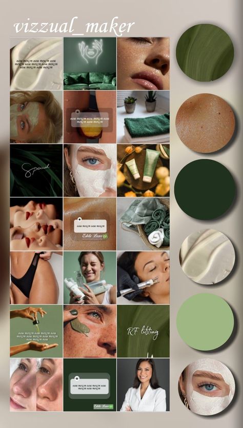 косметология Beauty Spa Instagram Feed, Esthetician Instagram Feed Ideas, Wellness Clinic Aesthetic, Skincare Ig Story, Spa Instagram Feed, Facial Spa Aesthetic, Instagram Feed Layout Aesthetic, Aesthetic With Quotes, Jade Aesthetic