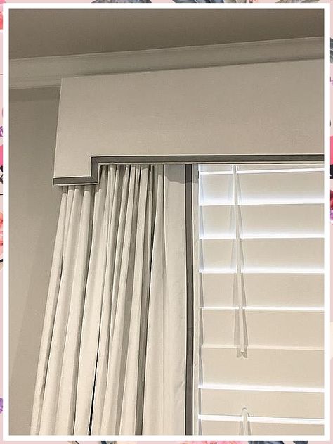 Modern Window Treatments - Want more information and details? Click to visit for more ideas. Cornice Board Ideas, Cornice Boards Window Treatments, Nursery Valance, Grey White Nursery, Curtain Box, Modern Valances, Bay Window Treatments, Nursery Window, Cornice Board