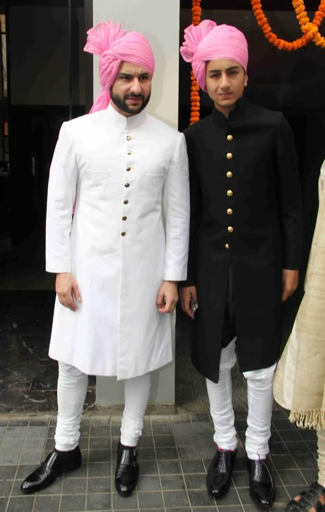 Indian Wedding Suits Men, Father Of The Bride Outfit, Indian Groom Dress, Mens Indian Wear, Soha Ali Khan, Sherwani For Men Wedding, Wedding Kurta For Men, Groom Dress Men, Indian Groom Wear