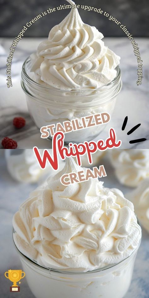 Stabilized Whipped Cream Dessert Quotes, Cupcake Toppings, Stabilized Whipped Cream, Recipes With Whipping Cream, Making Whipped Cream, Chocolate Whipped Cream, Holiday Pies, Make Ahead Desserts, Dessert Toppings