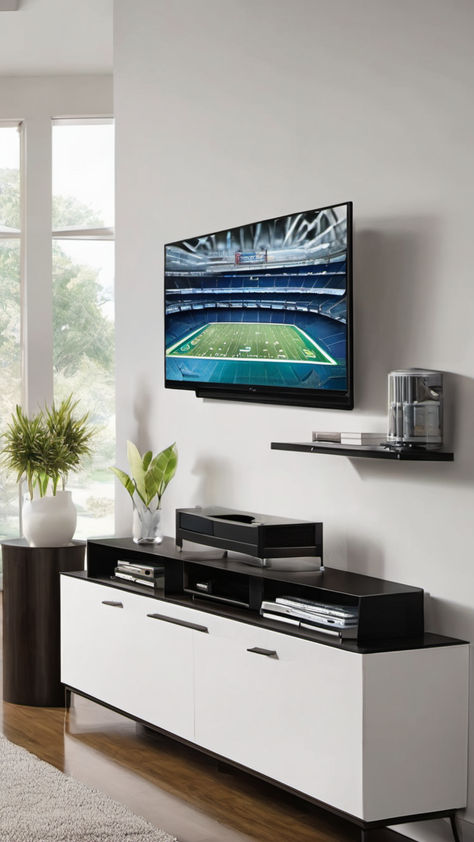 Prepare for the Big Game: The Best TV Wall Mounts from Condomounts Tv Height On Wall, Flat Screen Tv On Wall, Ceiling Tv Mount Ideas, Flat Screen Tv On Wall Ideas, Tv On Wall Ideas, Tv On Wall Ideas Living Room, Tv Mount Ideas, Tv Flat Screen, Tv On Wall