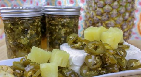 Pineapple and Jalapeno's - Hawaiian Cowboy Delight! - SBCanning.com - homemade canning recipes Tropical Cowboy, Cowgirl Candy, Cowboy Candy Recipe, Hawaiian Cowboy, Low Boil, Pickled Jalapenos, Canned Jalapenos, Cowboy Candy, Candied Jalapenos