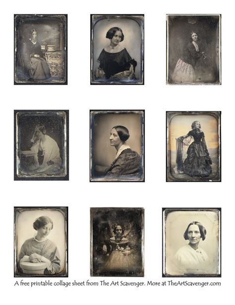 Emphera Free Printable, Free Printable Vintage Photos, Free Vintage Photo Printables, Free Antique Printables, Vintage Ladies Printable Free Images, Black And White Photos Of People, Vintage Junk Journal Free Printable Collage Sheet, Vintage Witchcraft, Collage Ephemera