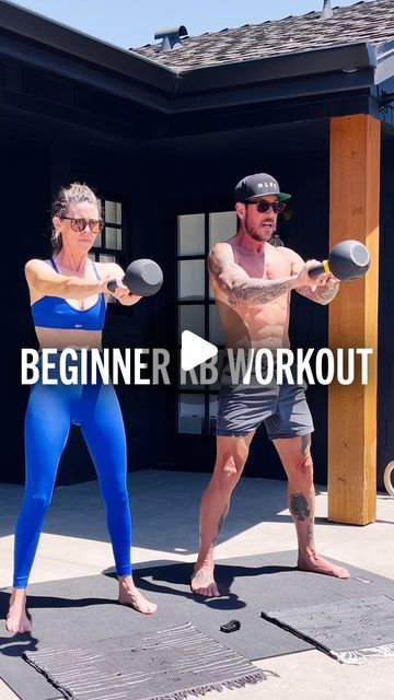 JEFF SUTHERLAND on Instagram: "Happy Sunday morning! I’ve got a really cool beginner kettlebell workout that you can do on your own, or with someone you love, like I did here with my wife, Caroline. Do these three exercises for a total of 10 rounds and it will get you off to a great start of your day, and off to a great start to your love for kettlebell workouts.  This beginner kettlebell workout is first of many to be added to my fitness app library so if you are in the app already and have not dabbled in kettlebells yet, this is a great start OR if you are already feeling comfortable with kettlebell workouts, add this and push yourself however you feel comfortable.   The weekends are the best days to sign up for my fitness app to maximize the 7 day free trial, as the scheduled plans in t Exercise With Kettlebell, Kettle Weight Exercises, Weight Training Workouts For Beginners, Kettlebell Before And After Pictures, Kb Workout Crossfit, Kettle Bell Workout For Flat Stomach, Kettlebell Abs Workout For Women, Kettlebell Workout For Beginners, Arm Workout Women Kettlebell