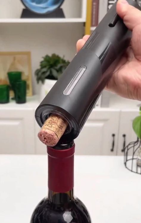 This amazing set includes an electric wine opener, a foil cutter, a vacuum stopper, and a pourer. The electric wine opener is battery-operated and can open a bottle of wine in seconds. The foil cutter makes it easy to remove the foil from the bottle, and the vacuum stopper keeps your wine fresh after opening. The pourer helps you pour wine evenly into glasses. The Electric Wine Opener Set is perfect for wine lovers, parties, and even just a casual night in. Open Wine, Electric Wine Opener, Bar Party, Wine Opener, Wine Bottles, Wine Lovers, Home Bar, Can Opener, Battery Operated