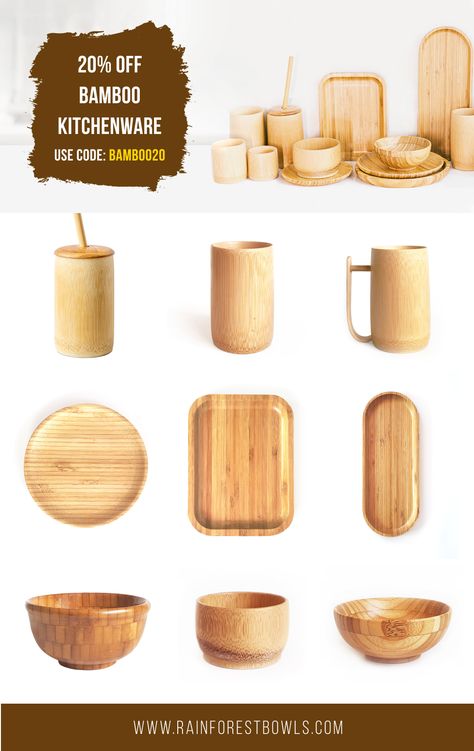 Bamboo Kitchen Accessories, Holding The World, Bamboo Kitchen Utensils, Kitchen Essentials List, Bamboo Bowl, Bamboo Diy, Bamboo Gifts, Craft Ideas Paper, Bamboo Dishes