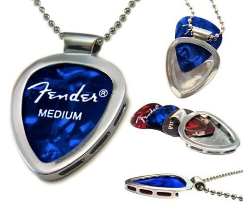 PICKBAY guitar pick holder pendant necklace MUSICIAN gift SOLVED Guitar Player gift Classic Stainless Steel Set on Etsy, $29.99 Wedding Party Gift Ideas, Guitar Pick Holder, Gifts For Musicians, Guitarist Gifts, Guitar Pick Necklace, Gifts Board, Black Leather Necklace, Pick Holder, Guitar Acoustic