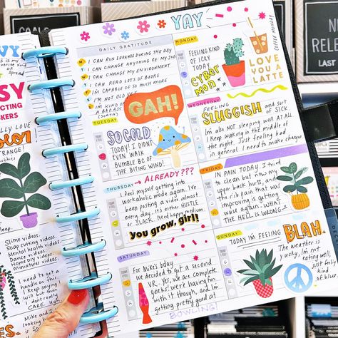 Instagram Happy Planner Tracker Ideas, Planner Tracker Ideas, Happy Planner Pages, Planner Tracker, Tracker Ideas, Daily Gratitude, Planner Pages, Happy Planner, Journal Ideas