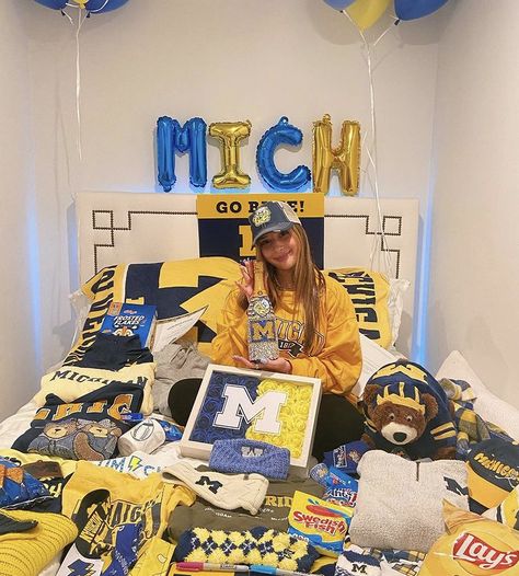 University Of Michigan Party, University Of Michigan Acceptance, Msu Dorm Room Michigan State University, U Michigan, University Of Michigan Graduation, University Of Michigan Dorm, U Of M University Of Michigan, College Bed, College Decision