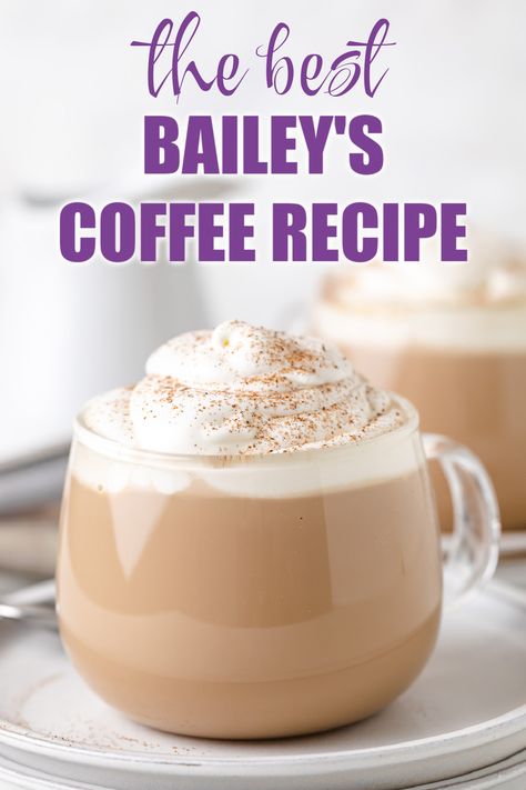 Baileys And Coffee Recipe, Brunch Drinks Alcoholic, Alcoholic Coffee, Baileys Recipes Drinks, Alcoholic Coffee Drinks, Frozen Coffee Drinks, Evening Coffee, Irish Coffee Recipe, Baileys Coffee