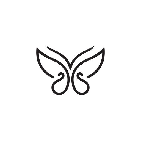 Butterfly Logo Design, Aries Tattoo, Butterfly Logo, Wings Logo, White Tattoo, 문신 디자인, Graphic Design Tutorials, Logo Design Creative, Logo Design Template