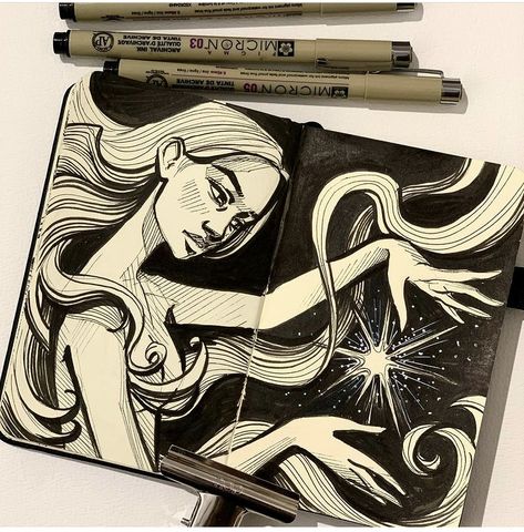 Full Page Illustration, 2 Page Sketchbook Ideas, Aesthetic Sketchbook Pages, Ink Sketchbook, Art Drawing Ideas, Sketchbook Design, Grunge Art, Sketchbook Art Journal, Bullet Journal Art