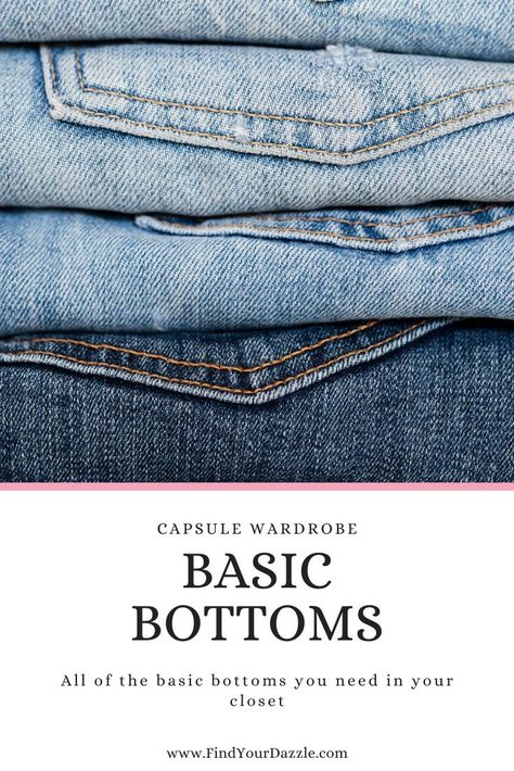 Basic Bottoms | Capsule Wardrobe | Essential Bottoms | Fashion Staples | Basic Skirt | Cute Jeans Bday Fits, Building A Capsule Wardrobe, Basic Wardrobe Essentials, Fashion Staples, Comfortable Skirts, Capsule Wardrobe Essentials, Basic Skirt, Petite Style, Slip Skirts