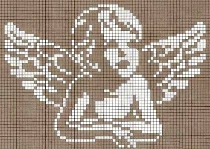 Cross Stitch Angels, Graph Crochet, Blackwork Embroidery, Pixel Crochet, 강아지 그림, Tapestry Crochet Patterns, Crochet Design Pattern, Pola Kristik, Pixel Art Pattern