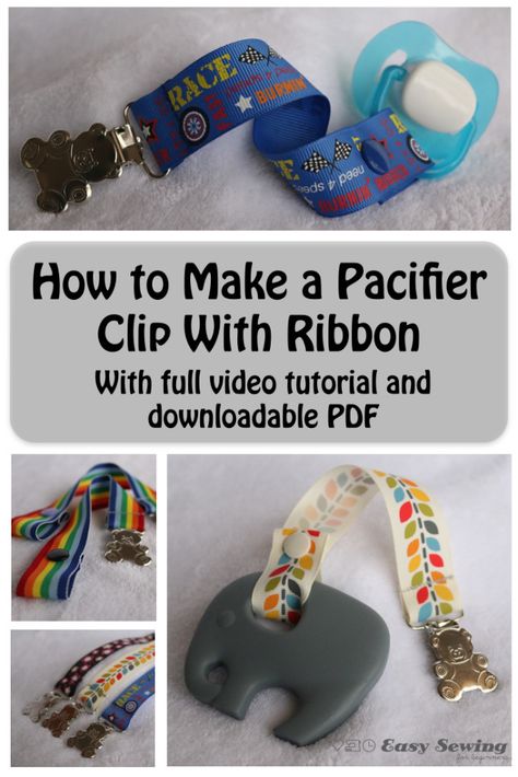 Tutorial for how to make a pacifier/dummy clip with snaps Pacifier Clip Tutorial, Pacifier Clips Diy, Baby Pacifier Clip, Diy Baby Gifts, Camo Baby Stuff, Baby Sewing Projects, Dummy Clips, Sewing Projects For Kids, Learn Embroidery