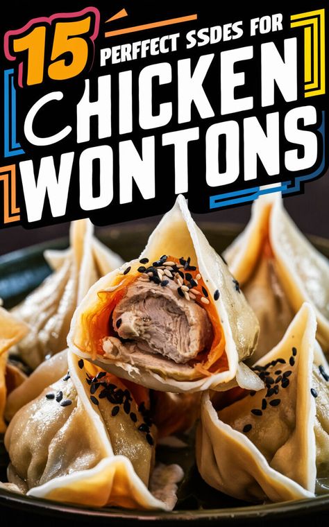 15 Mouthwatering Side Dishes to Serve With Chicken Wontons 🥟🍜 #chickenwontons #sidedishes #yum Chicken Wonton Tacos, Wonton Tacos, Taco Side Dishes, Chicken Wontons, Won Ton, Mango Chicken, Wonton Recipes, Side Dishes For Chicken, Pastry Shells