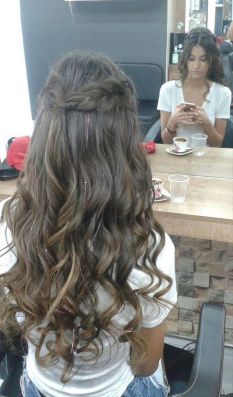 Strands Of Hair, Cute Prom Hairstyles, Formal Hairstyles For Long Hair, Simple Prom Hair, Ball Hairstyles, Quince Hairstyles, Dance Hairstyles, Prom Hairstyles For Long Hair, Hair Stylies