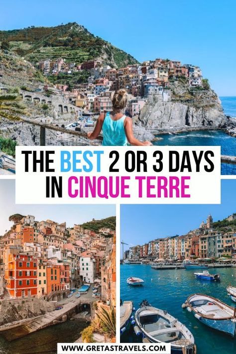 Planning a trip to Cinque Terre? Discover everything you need to know to spend 2 or 3 amazing days in Cinque Terre with my ultimate Cinque Terre itinerary! Including how to get around, where to stay, the best things to do and more! With my insider tips and hidden gems as a local! #cinqueterre #cinqueterreitinerary #italy #europe #liguria Cinque Terre Itinerary, Food Italy, Italian Riviera, Cinque Terre Italy, Seaside Village, One Day Trip, Backpacking Europe, Italy Travel Guide, Italy Vacation