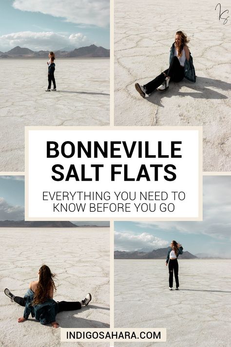 You should definitely add the Bonneville Salt Flats in Utah to your next Utah road trip itinerary. And in case you do, here is a complete, ultimate guide to these iconic Utah salt flats! I even added rules about kayaking, camping and more. #UtahRoadTripMap #BonnevilleSaltFlatsUtah #BonnevilleSaltFlatsPhotography Kayaking Down Salt Flats In Utah, Utah Salt Flats Photography, Bonneville Salt Flats Photography, Utah Salt Flats, Salt Flats Utah, Travel Utah, Salt City, Utah Camping, Salt Flat