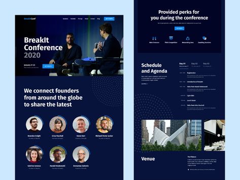 Conference Website Exploration by Afrian Hanafi on Dribbble Conference Website, Webpage Design Layout, Mailing Design, Ui Design Mobile, Cat Logo Design, Event Layout, Good Advertisements, Event Website, Email Design Inspiration