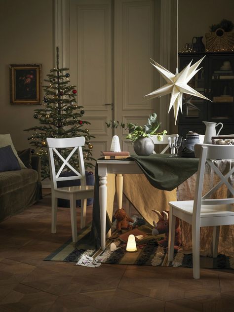 New IKEA Christmas Decorations 2020 | Decoholic Ikea Christmas Decorations, Paper Star Lights, Winter Living Room, Ikea Christmas, Affordable Furniture, Scandinavian Home, Dream Decor, Christmas Inspiration, Glass Decor